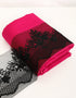 Border Lace Mix and Match (Black) + Satin (Fushia Pink)